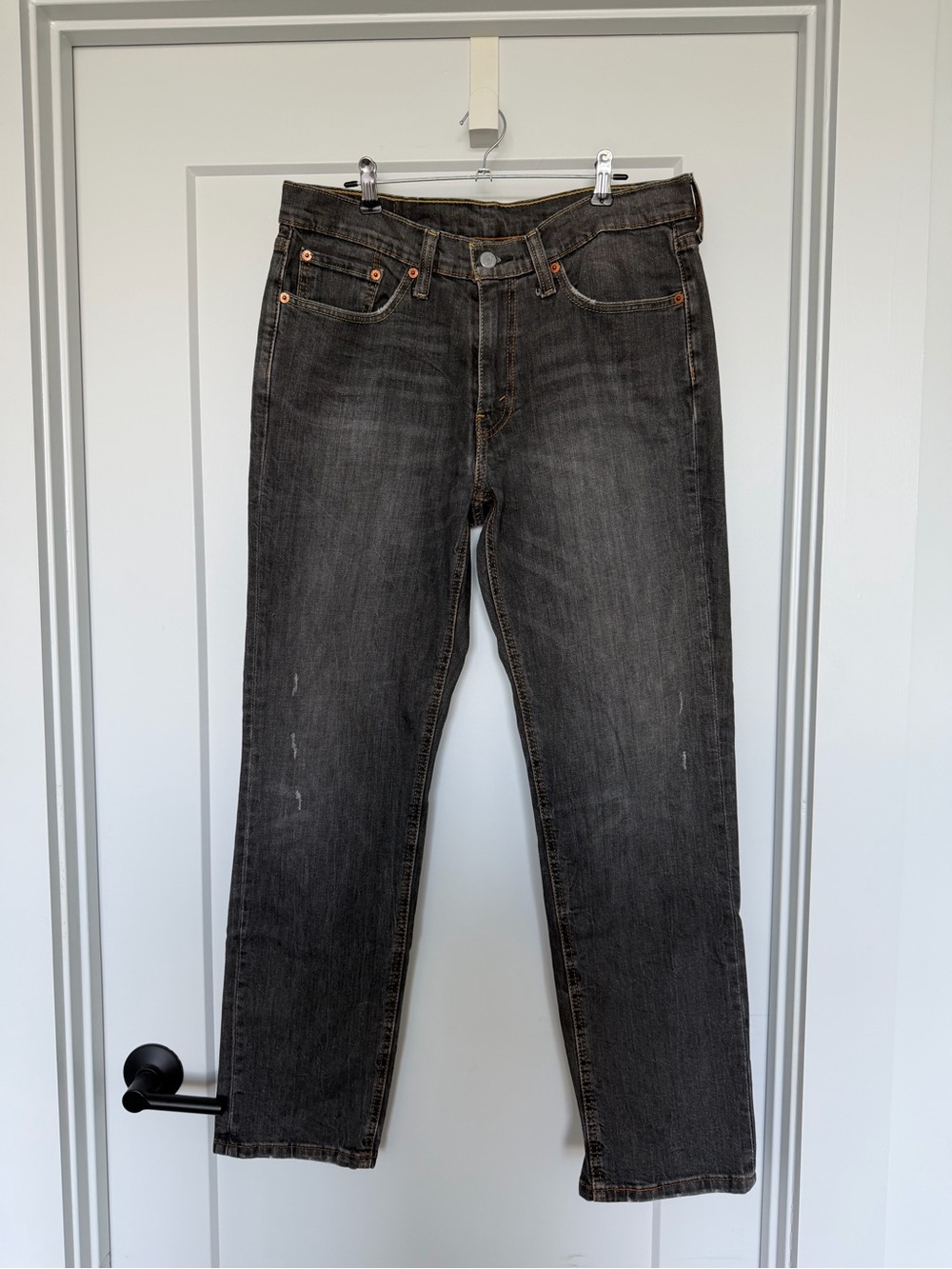 Levi's Men's Charcoal Straight-Leg Jeans